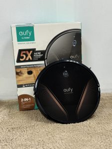 جارو رباتیک استوک Anker Eufy وای فای دار با کارتن و طی شور